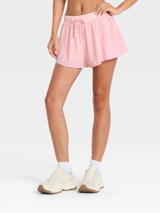 JoyLab Pants - Women's Flowy Mesh Shorts - JoyLab™ Rose Pink